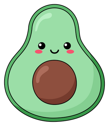 Cute Avocado Fruit Sticker